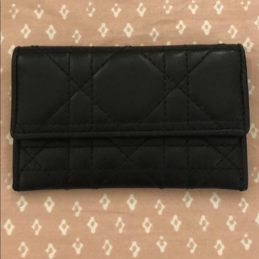 ❌SOLD Christian Dior Black Cannage Card Case